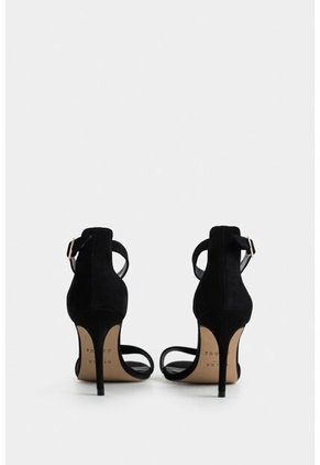 Sandalia Tacón Clavel De Cuero Para Mujer Ajuste Al Tobillo Sandalia Tacón Clavel De Cuero Para Mujer Ajuste Al Tobillo Negro 36 VÉLEZ