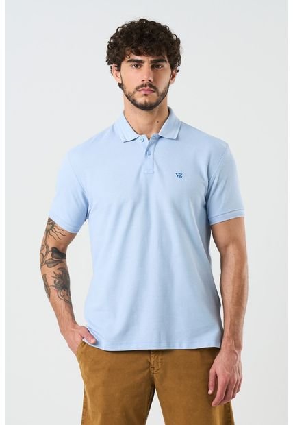 Polo Manga Corta Essential Para Hombre Textura Polo Manga Corta Essential Para Hombre Textura Azul Claro XS Vélez
