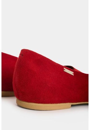 Baleta De Cuero Gamuzado Para Mujer Elia Baleta De Cuero Gamuzado Para Mujer Elia Rojo 36 VÉLEZ