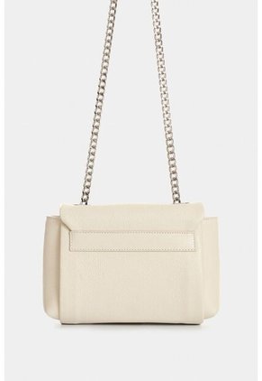 Manos Libres Mini Lili De Cuero Para Mujer Con Cadena Manos Libres Mini Lili De Cuero Para Mujer Con Cadena Blanco VÉLEZ