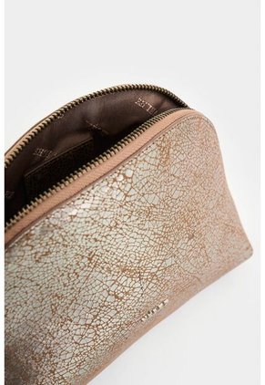 Cosmetiquera De Cuero Folia Para Mujer Nacre Cosmetiquera De Cuero Folia Para Mujer Nacre Plata VÉLEZ