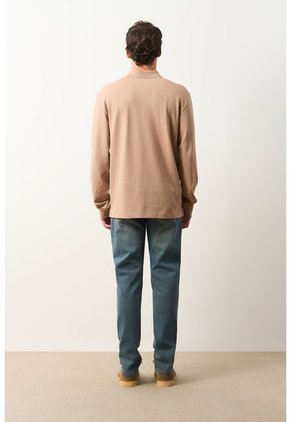 Polo Manga Larga En Algodón Para Hombre Nápoles Polo Manga Larga En Algodón Para Hombre Nápoles Arena XXL VÉLEZ