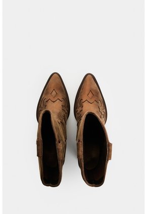 Botas Texanas Dino En Cuero Metalizado Para Mujer Botas Texanas Dino En Cuero Metalizado Para Mujer Bronce 41 VÉLEZ
