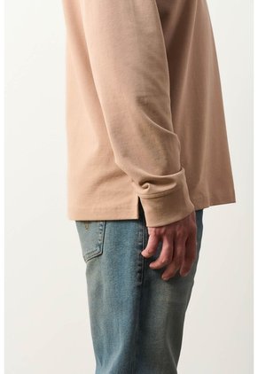 Polo Manga Larga En Algodón Para Hombre Nápoles Polo Manga Larga En Algodón Para Hombre Nápoles Arena XXL VÉLEZ
