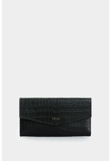 Billetera Porta Chequera De Cuero Para Mujer Selene Billetera Porta Chequera De Cuero Para Mujer Selene Negro VÉLEZ