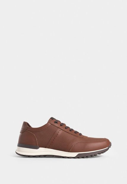 Tenis Vuelos De Cuero Para Hombre Combinación De Texturas Tenis Vuelos De Cuero Para Hombre Combinación De Texturas Miel 39 Vélez