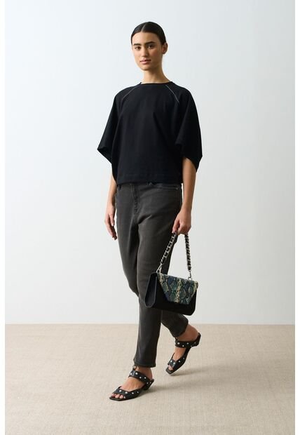 Camiseta Soren Para Mujer Tejida Camiseta Soren Para Mujer Tejida Negro M VÉLEZ