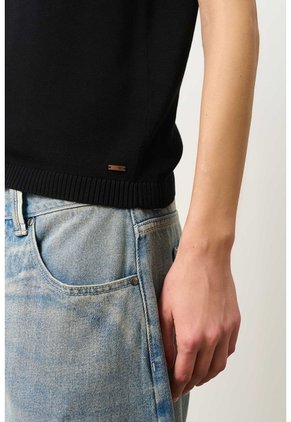 Top Tejido Amaru Para Mujer Top Tejido Amaru Para Mujer Negro S VÉLEZ