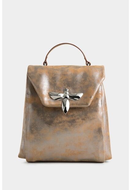 Morral Thalia De Cuero Folia Para Mujer Silueta Hexagonal Morral Thalia De Cuero Folia Para Mujer Silueta Hexagonal Plata Vélez