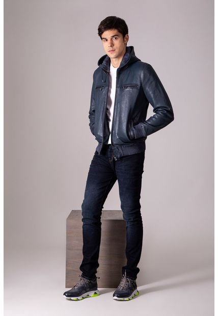 Chaqueta Bomber De Cuero Para Hombre Capucha - Compra Ahora | Dafiti  Colombia