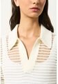 Polo Tejida Lascar Para Mujer Fit Holgado Polo Tejida Lascar Para Mujer Fit Holgado Crema L VÉLEZ de Vélez