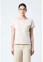 Camiseta Manga Corta Para Mujer Bolsillo Cuero Camiseta Manga Corta Para Mujer Bolsillo Cuero Arena XL VÉLEZ de Vélez