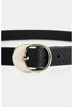 Cinturón Unifaz De Cuero Grabado Para Mujer Nacarina Cinturón Unifaz De Cuero Grabado Para Mujer Nacarina Negro L VÉLEZ