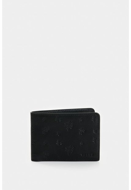 Billetera De Cuero Para Hombre Ray Billetera De Cuero Para Hombre Ray Negro VÉLEZ
