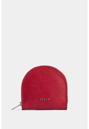 Monedero Florence De Cuero Para Mujer Craquelado Monedero Florence De Cuero Para Mujer Craquelado Rojo VÉLEZ