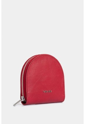 Monedero Florence De Cuero Para Mujer Craquelado Monedero Florence De Cuero Para Mujer Craquelado Rojo VÉLEZ
