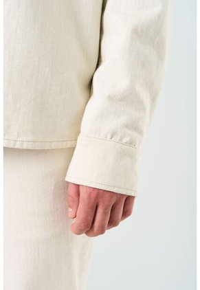 Sobrecamisa Manga Larga Elon Para Hombre Semi Fitted Sobrecamisa Manga Larga Elon Para Hombre Semi Fitted Crema S VÉLEZ