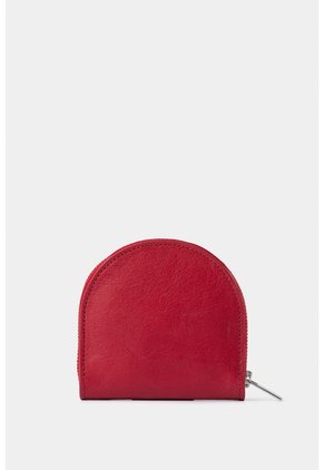 Monedero Florence De Cuero Para Mujer Craquelado Monedero Florence De Cuero Para Mujer Craquelado Rojo VÉLEZ