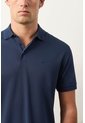 Polo Lucca Manga Corta Para Hombre Texturizada Polo Lucca Manga Corta Para Hombre Texturizada Azul Oscuro M VÉLEZ de Vélez