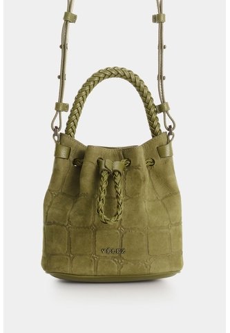Bandolera En Gamuza Para Mujer Bruma Bandolera En Gamuza Para Mujer Bruma Verde Oliva VÉLEZ Vélez