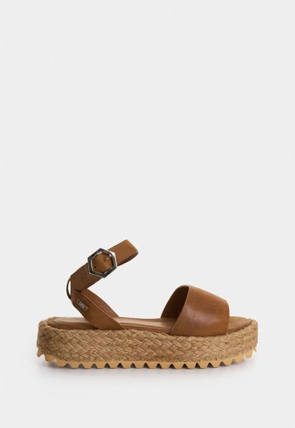 Sandalia Plataforma Salem De Cuero Para Mujer Fibra Natural Sandalia Plataforma Salem De Cuero Para Mujer Fibra Natural Miel 35 Vélez