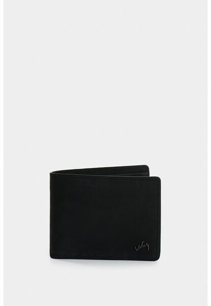 Billetera Terra De Cuero Para Hombre Interior Contraste Billetera Terra De Cuero Para Hombre Interior Contraste Negro VÉLEZ