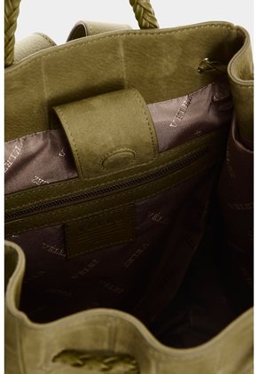 Morral En Gamuza Para Mujer Bruma Morral En Gamuza Para Mujer Bruma Verde Oliva VÉLEZ