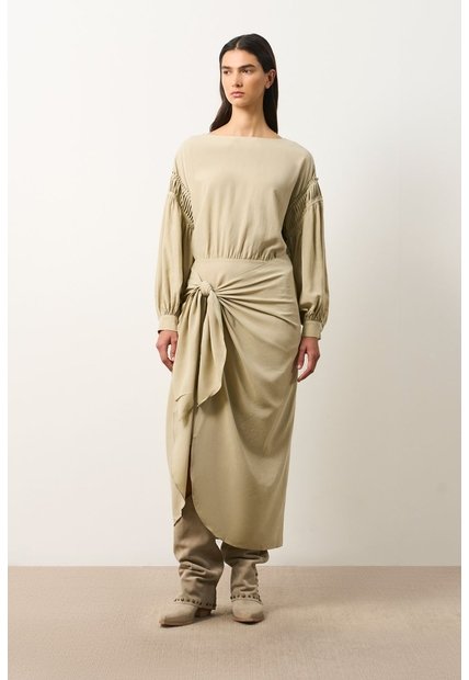 Vestido Antay Silueta Wrap Para Mujer Vestido Antay Silueta Wrap Para Mujer Arena 10 VÉLEZ