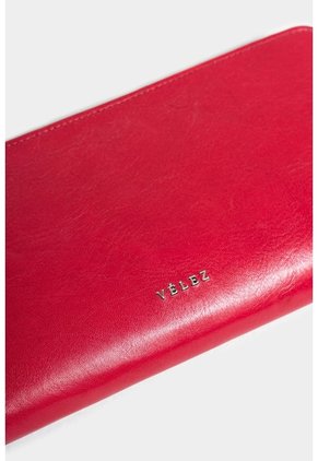 Porta Chequera Angola De Cuero Para Mujer Brillo Natural Porta Chequera Angola De Cuero Para Mujer Brillo Natural Rojo VÉLEZ