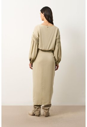 Vestido Antay Silueta Wrap Para Mujer Vestido Antay Silueta Wrap Para Mujer Arena 10 VÉLEZ