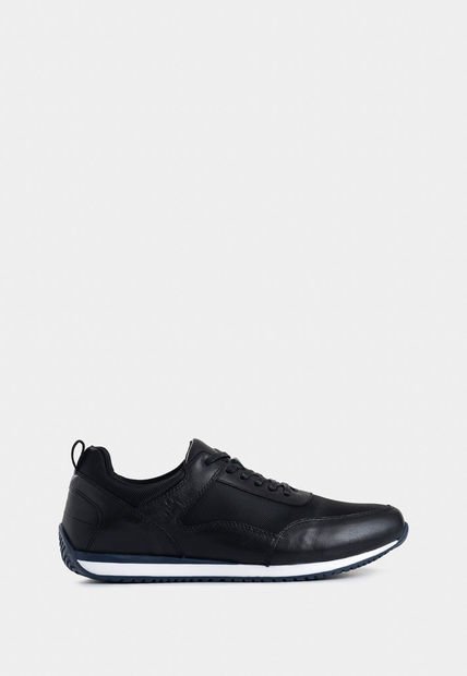 Tenis Engeil 3 De Cuero Para Hombre Detalle Textil Tenis Engeil 3 De Cuero Para Hombre Detalle Textil Negro 45 Vélez