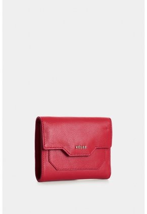 Billetera De Cuero Para Mujer Waves Billetera De Cuero Para Mujer Waves Rojo VÉLEZ