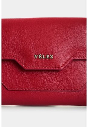 Billetera De Cuero Para Mujer Waves Billetera De Cuero Para Mujer Waves Rojo VÉLEZ