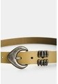 Cinturón Unifaz De Cuero Para Mujer Tika Cinturón Unifaz De Cuero Para Mujer Tika Verde Oliva L VÉLEZ de Vélez