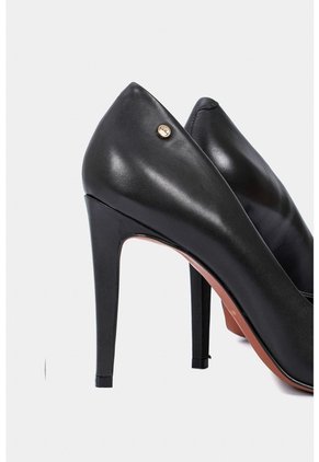 Tacones Cerrados De Cuero Liso Tacones Cerrados De Cuero Liso Negro 37 VÉLEZ
