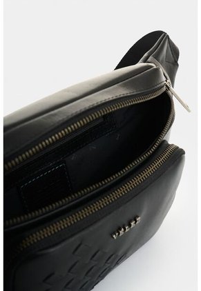 Riñonera Mini De Cuero Con Detalle Tejido Para Hombre Brunet 2.0 Riñonera Mini De Cuero Con Detalle Tejido Para Hombre Brunet 2.0 Negro VÉLEZ