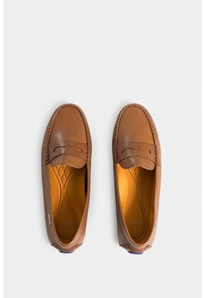 Mocasines Lyla De Cuero Para Mujer Hilo Contraste Mocasines Lyla De Cuero Para Mujer Hilo Contraste Miel 35 VÉLEZ