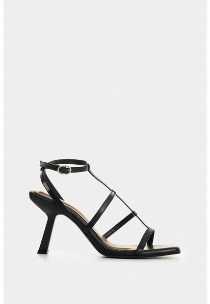 Sandalia Tacón De Cuero Para Mujer Moon Sandalia Tacón De Cuero Para Mujer Moon Negro 40 VÉLEZ