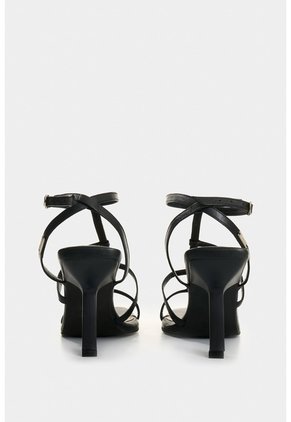 Sandalia Tacón De Cuero Para Mujer Moon Sandalia Tacón De Cuero Para Mujer Moon Negro 40 VÉLEZ