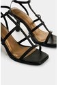 Sandalia Tacón De Cuero Para Mujer Moon Sandalia Tacón De Cuero Para Mujer Moon Negro 40 VÉLEZ de Vélez