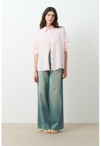 Camisa Peonia Para Mujer Manga Murciélago Camisa Peonia Para Mujer Manga Murciélago Rosado L VÉLEZ Vélez