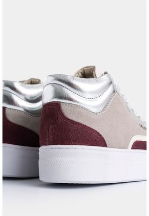 Tenis Tipo Bota Magena De Cuero Para Mujer Acabado Vintage Tenis Tipo Bota Magena De Cuero Para Mujer Acabado Vintage Gris 37 VÉLEZ