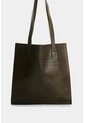 Tote Bag De Cuero Grabado Croco Esencial Tote Bag De Cuero Grabado Croco Esencial Verde VÉLEZ de Vélez