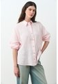 Camisa Peonia Para Mujer Manga Murciélago Camisa Peonia Para Mujer Manga Murciélago Rosado L VÉLEZ de Vélez
