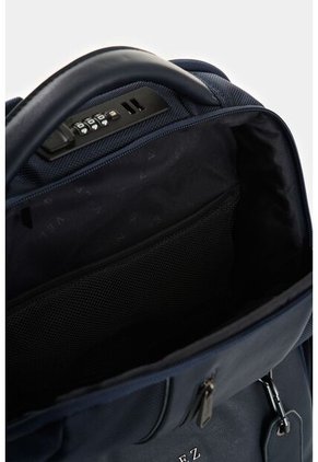 Morral Security De Lona Para Hombre Detalles En Cuero Morral Security De Lona Para Hombre Detalles En Cuero Azul Oscuro VÉLEZ
