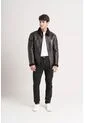 Chaqueta Atrani De Cuero Para Hombre Semi Ajustada Chaqueta Atrani De Cuero Para Hombre Semi Ajustada Negro M VÉLEZ de Vélez
