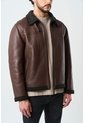Chaqueta Atrani De Cuero Para Hombre Semi Ajustada Chaqueta Atrani De Cuero Para Hombre Semi Ajustada Cafe L VÉLEZ de Vélez