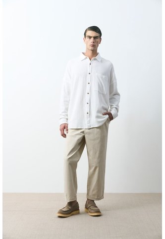 Camisa Kiwa Manga Larga Para Hombre Oversized Camisa Kiwa Manga Larga Para Hombre Oversized Blanco XXL VÉLEZ Vélez