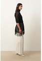 Poncho Lyra Tejido Para Mujer Flecos Poncho Lyra Tejido Para Mujer Flecos Negro Perlado XS VÉLEZ de Vélez