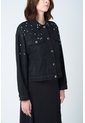 Chaqueta Black Para Mujer Silueta Trucker Chaqueta Black Para Mujer Silueta Trucker Negro L VÉLEZ de Vélez